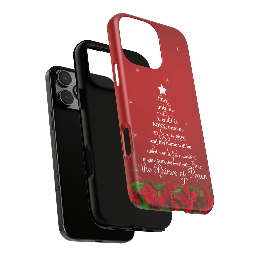 For Unto Us A Child Is Born Christian Christmas Phone Case