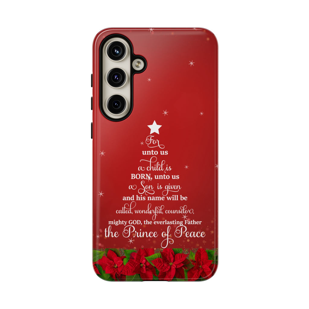 For Unto Us A Child Is Born Christian Christmas Phone Case