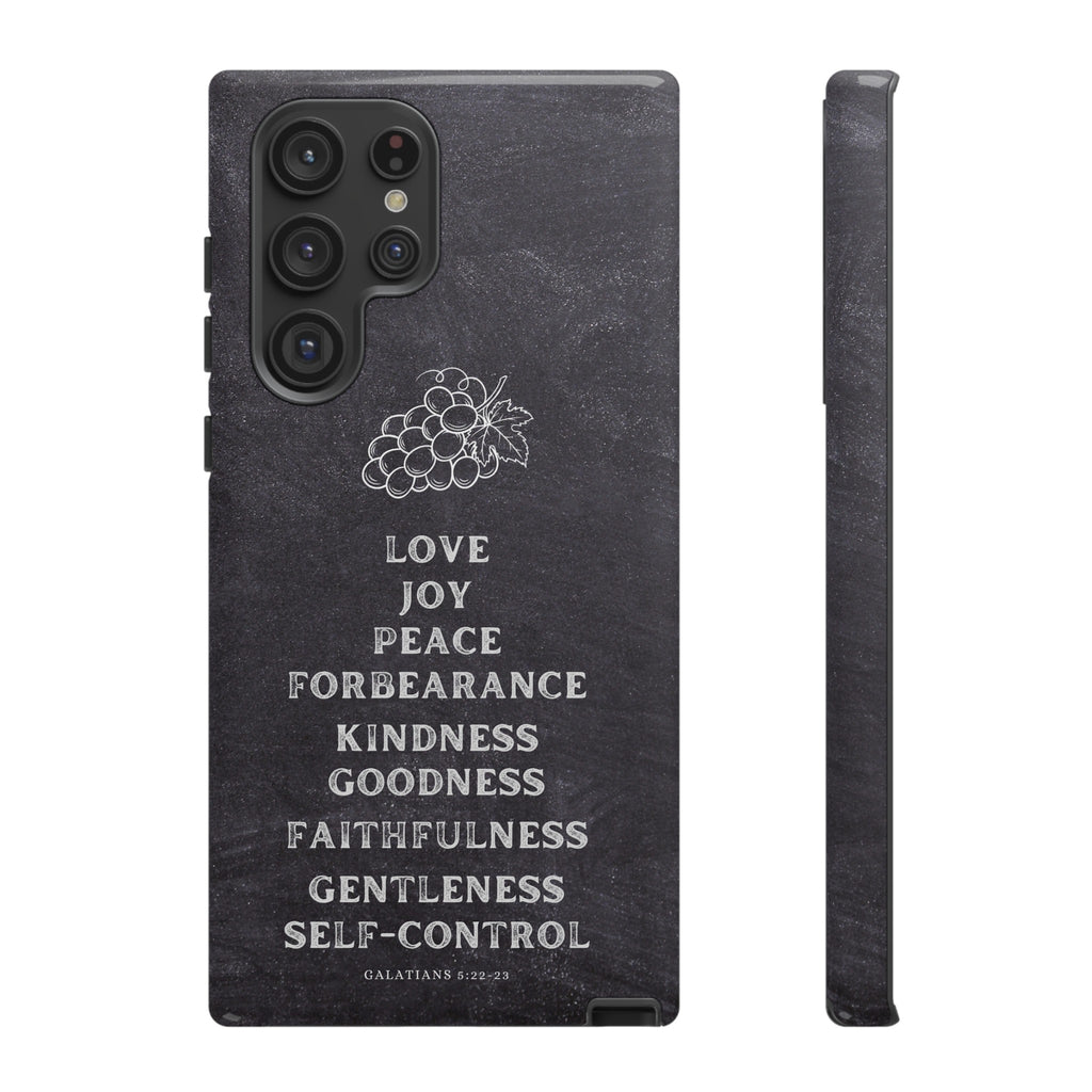 Fruit Of The Spirit Galatians 5:22-23 Christian Premium Chalkboard iPhone Samsung Galaxy Google Pixel Phone Case