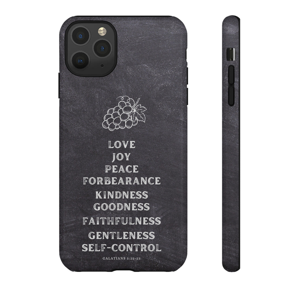 Fruit Of The Spirit Galatians 5:22-23 Christian Premium Chalkboard iPhone Samsung Galaxy Google Pixel Phone Case