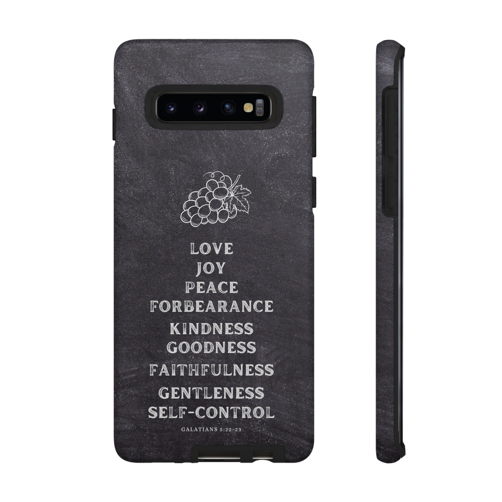 Fruit Of The Spirit Galatians 5:22-23 Christian Premium Chalkboard iPhone Samsung Galaxy Google Pixel Phone Case