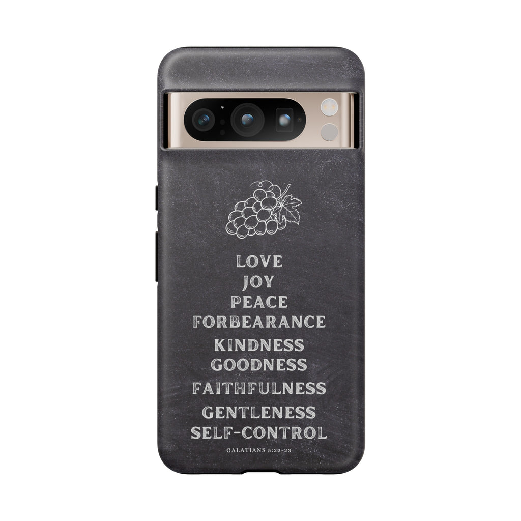 Fruit Of The Spirit Galatians 5:22-23 Christian Premium Chalkboard iPhone Samsung Galaxy Google Pixel Phone Case