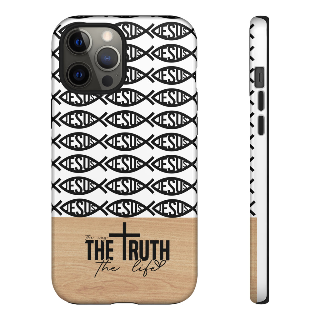 John 14:6 The Way The Truth The Life iPhone Samsung Galaxy Google Pixel Premium Christian Phone Case