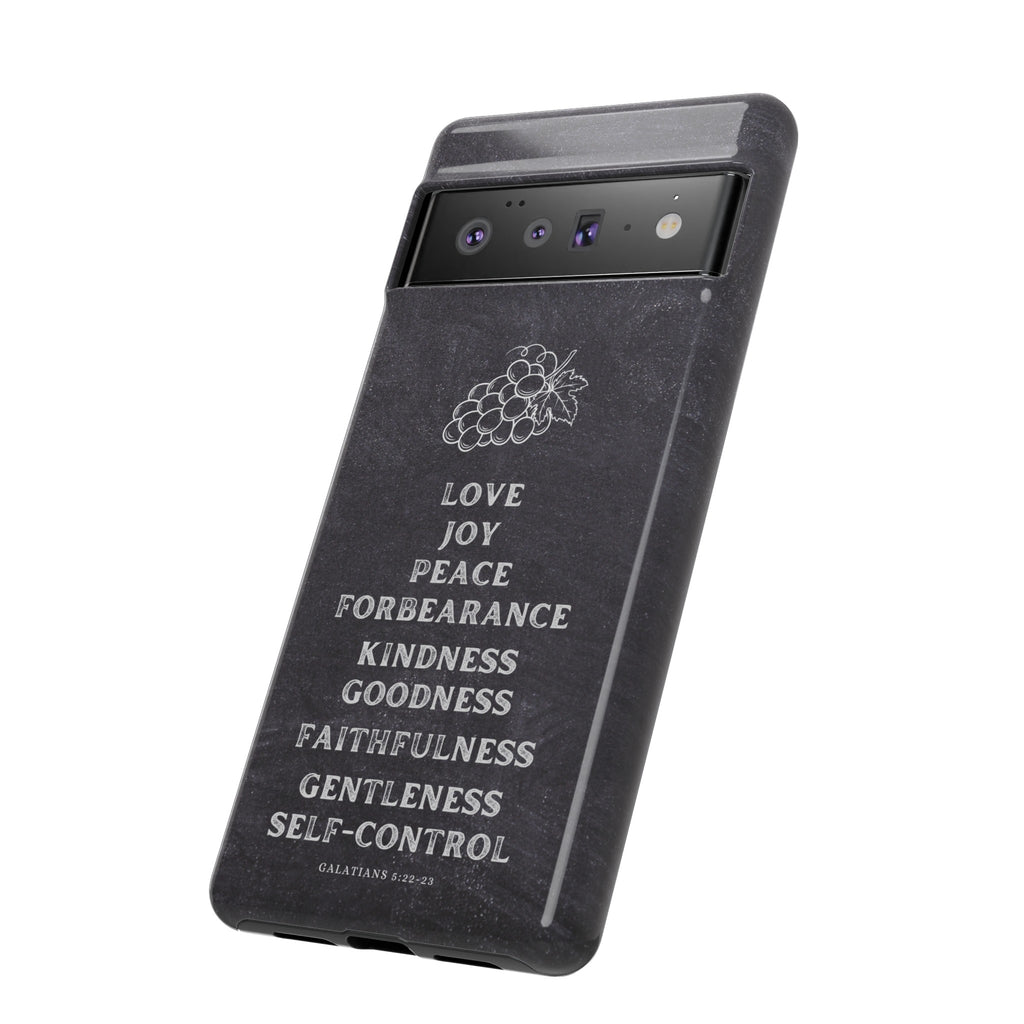 Fruit Of The Spirit Galatians 5:22-23 Christian Premium Chalkboard iPhone Samsung Galaxy Google Pixel Phone Case