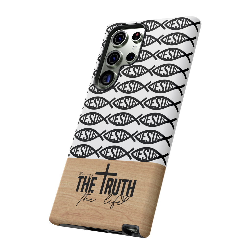 John 14:6 The Way The Truth The Life iPhone Samsung Galaxy Google Pixel Premium Christian Phone Case