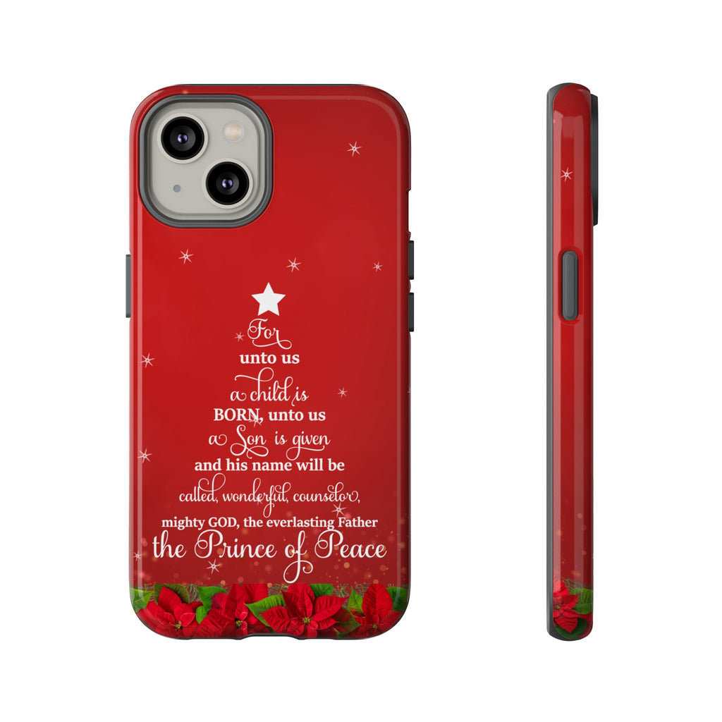 For Unto Us A Child Is Born Christian Christmas Phone Case