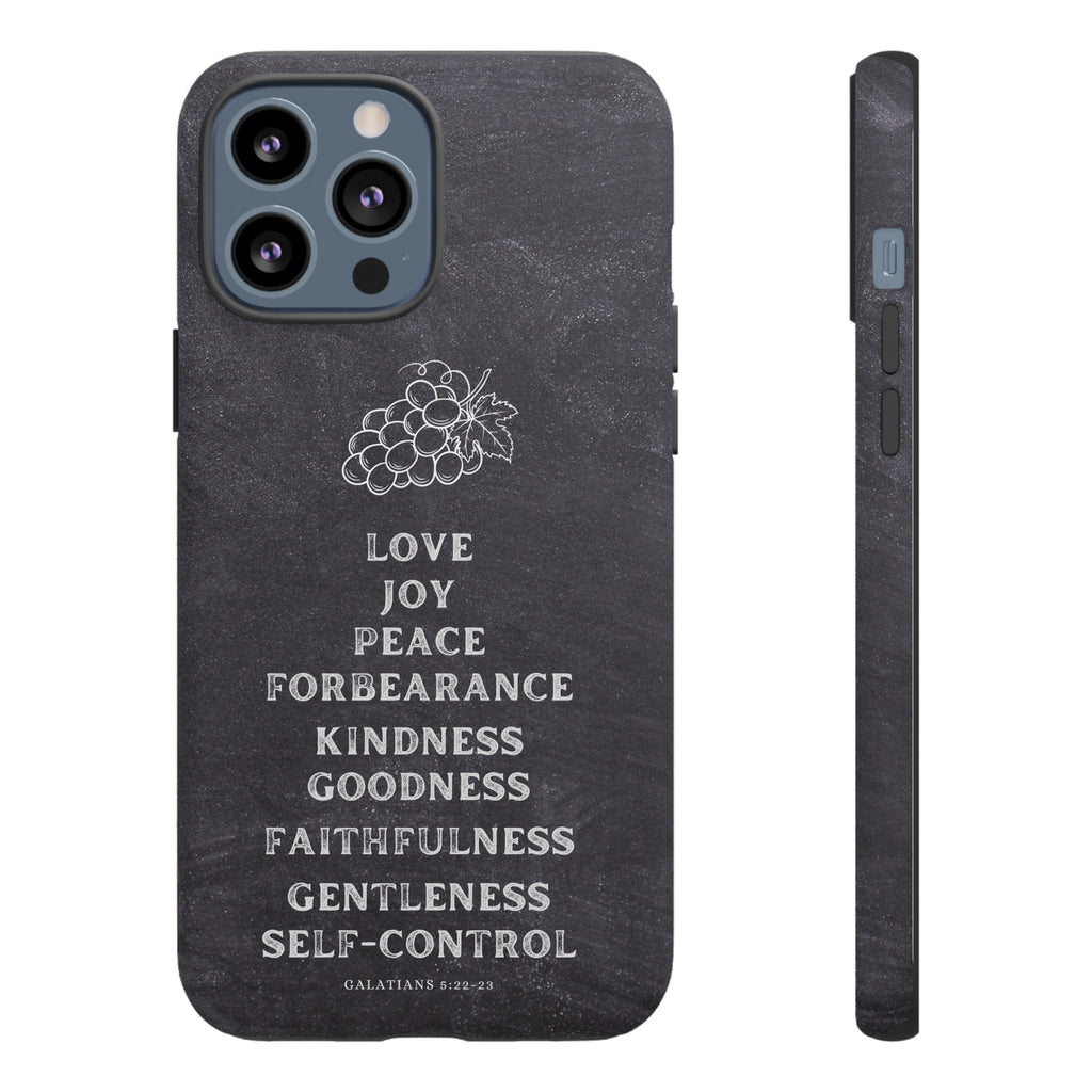 Fruit Of The Spirit Galatians 5:22-23 Christian Premium Chalkboard iPhone Samsung Galaxy Google Pixel Phone Case