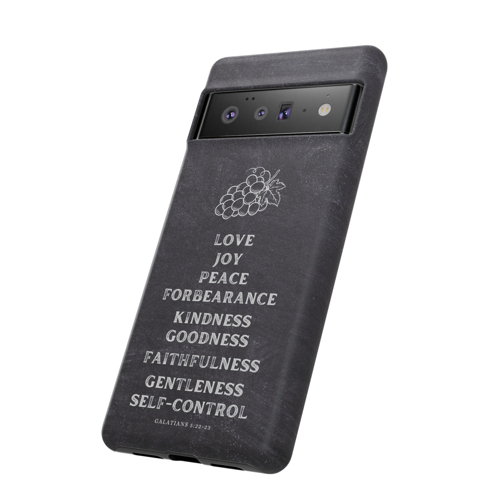 Fruit Of The Spirit Galatians 5:22-23 Christian Premium Chalkboard iPhone Samsung Galaxy Google Pixel Phone Case