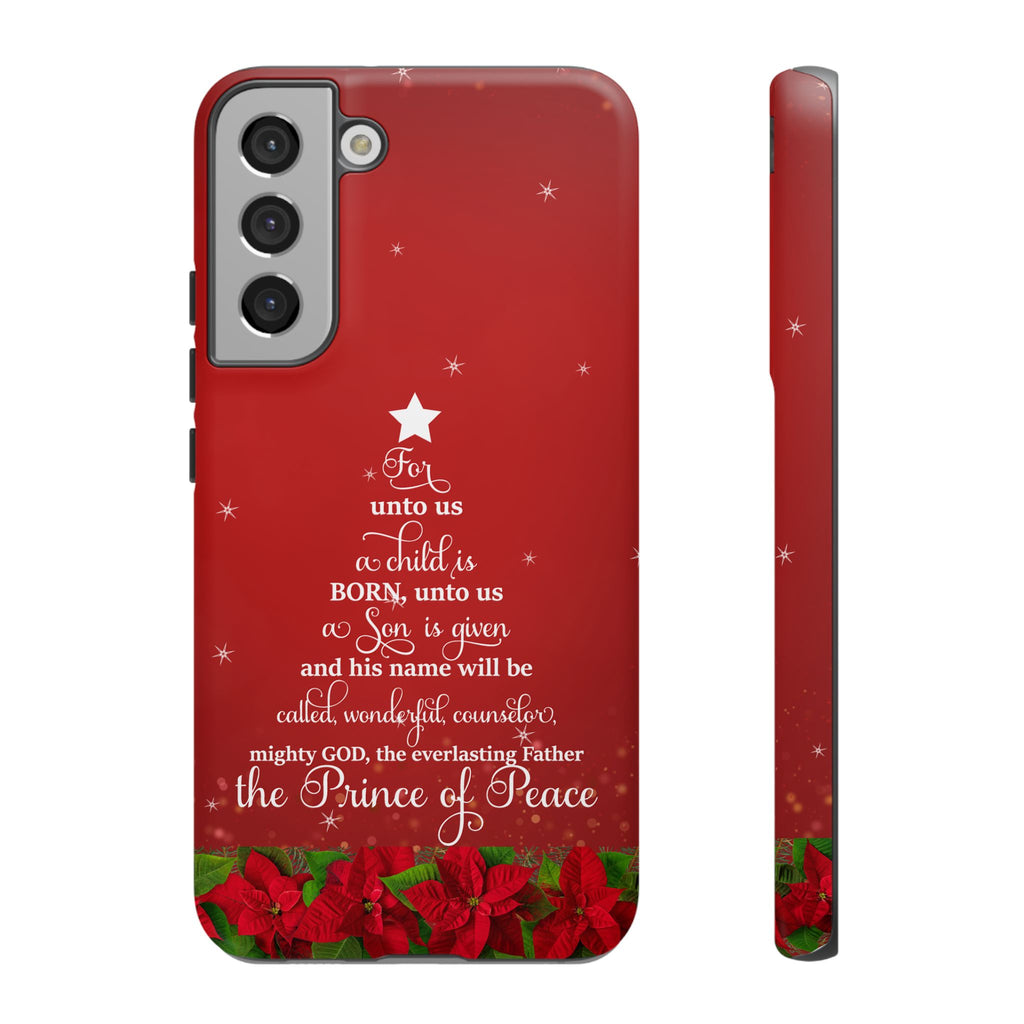 For Unto Us A Child Is Born Christian Christmas Phone Case