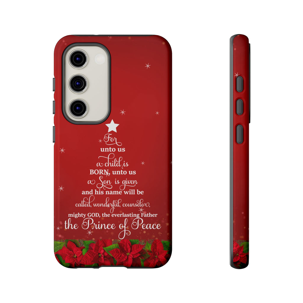 For Unto Us A Child Is Born Christian Christmas Phone Case