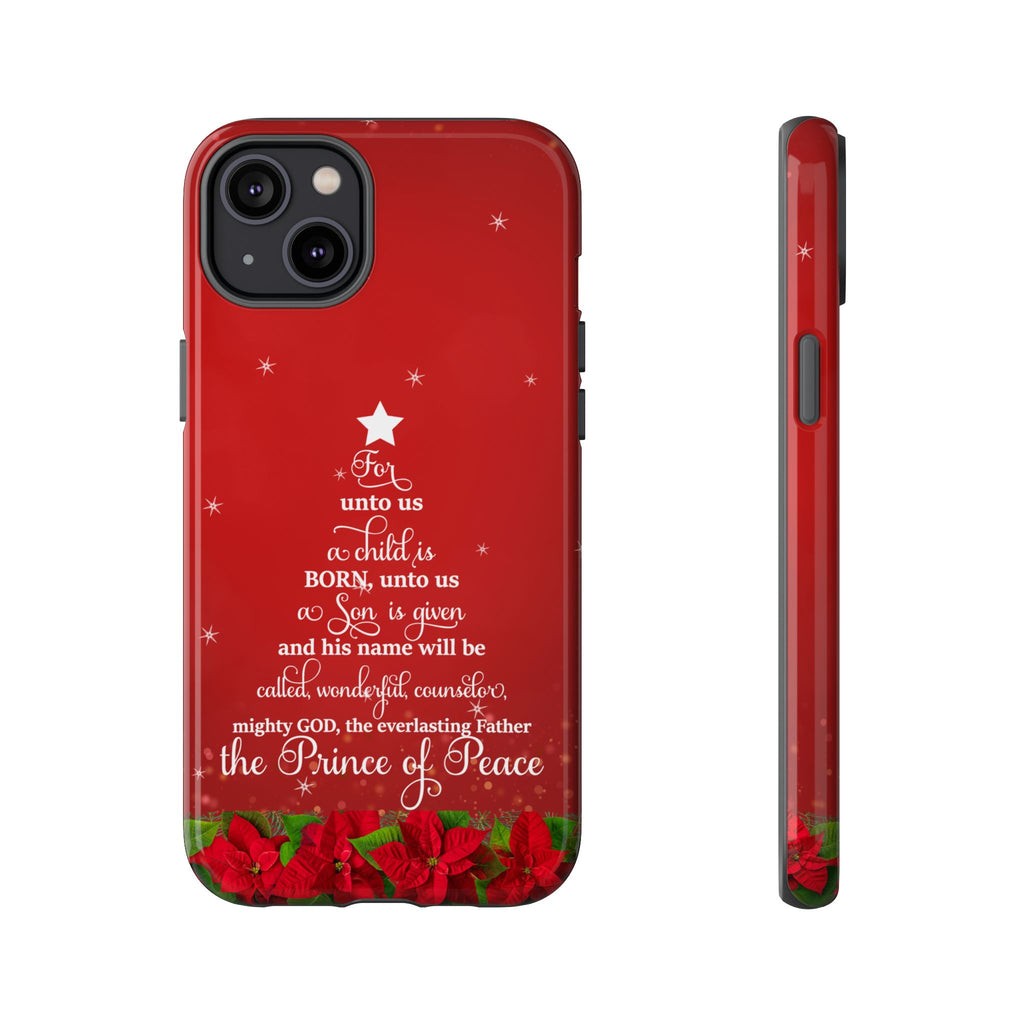 For Unto Us A Child Is Born Christian Christmas Phone Case