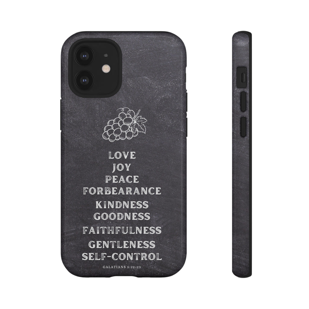 Fruit Of The Spirit Galatians 5:22-23 Christian Premium Chalkboard iPhone Samsung Galaxy Google Pixel Phone Case