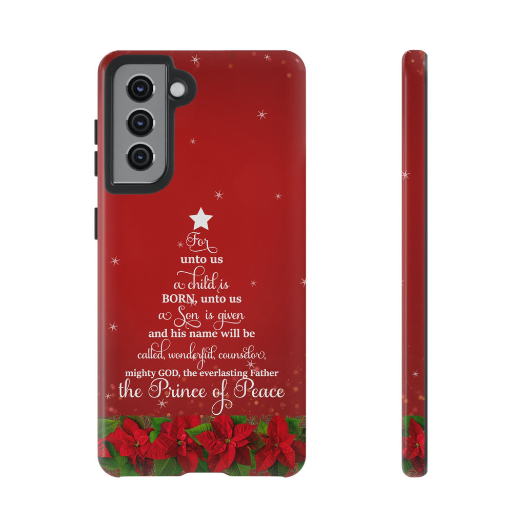 For Unto Us A Child Is Born Christian Christmas Phone Case