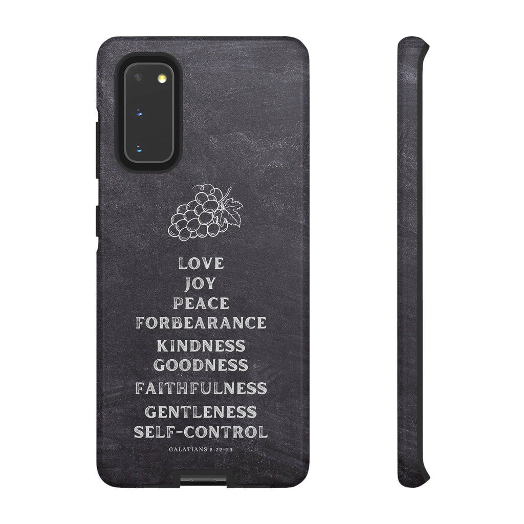 Fruit Of The Spirit Galatians 5:22-23 Christian Premium Chalkboard iPhone Samsung Galaxy Google Pixel Phone Case