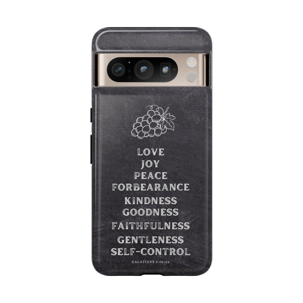 Fruit Of The Spirit Galatians 5:22-23 Christian Premium Chalkboard iPhone Samsung Galaxy Google Pixel Phone Case