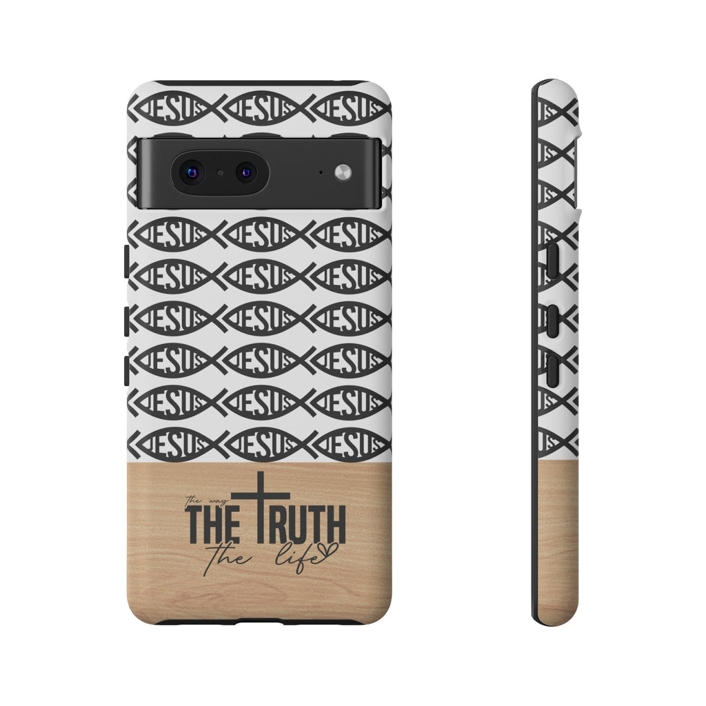 John 14:6 The Way The Truth The Life iPhone Samsung Galaxy Google Pixel Premium Christian Phone Case
