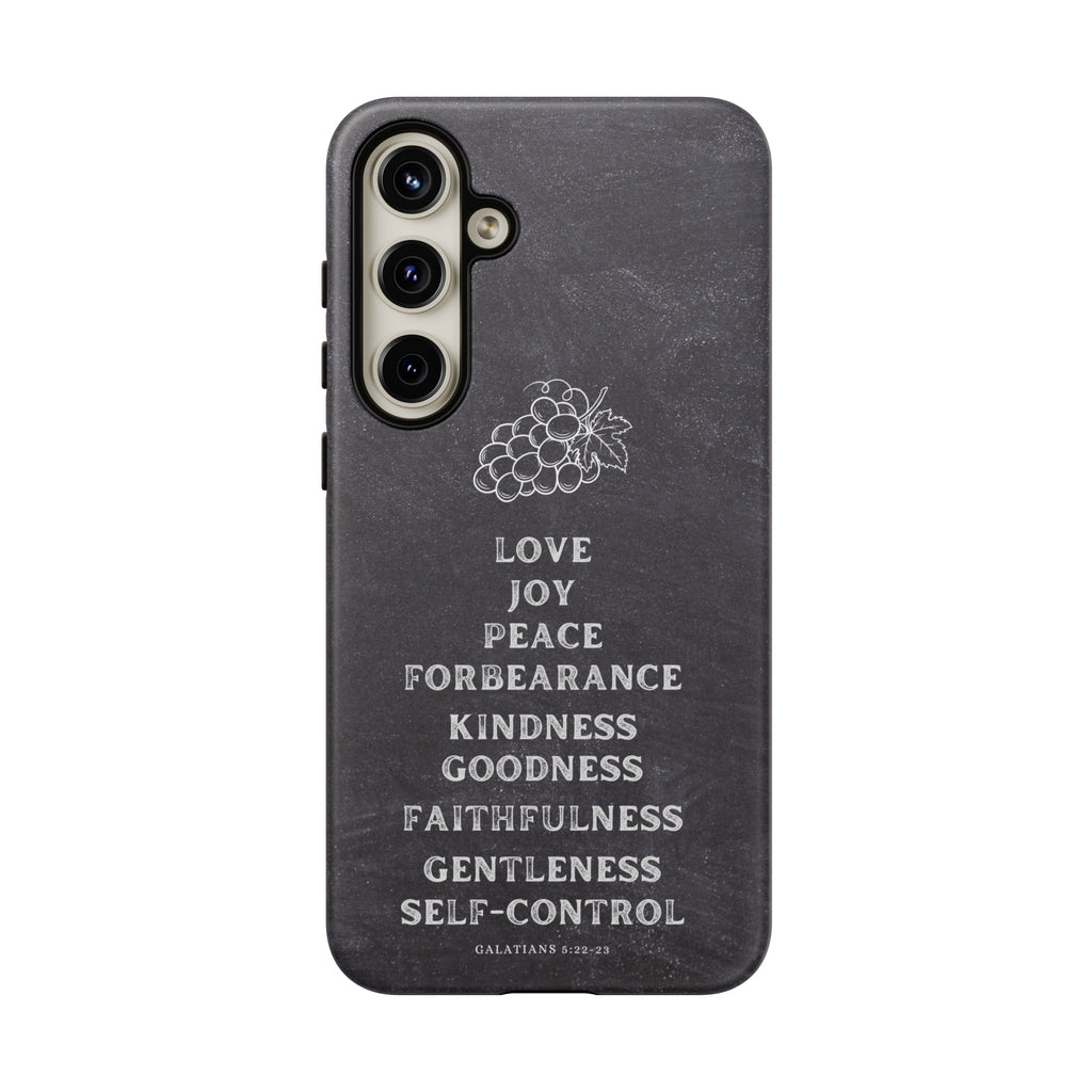 Fruit Of The Spirit Galatians 5:22-23 Christian Premium Chalkboard iPhone Samsung Galaxy Google Pixel Phone Case