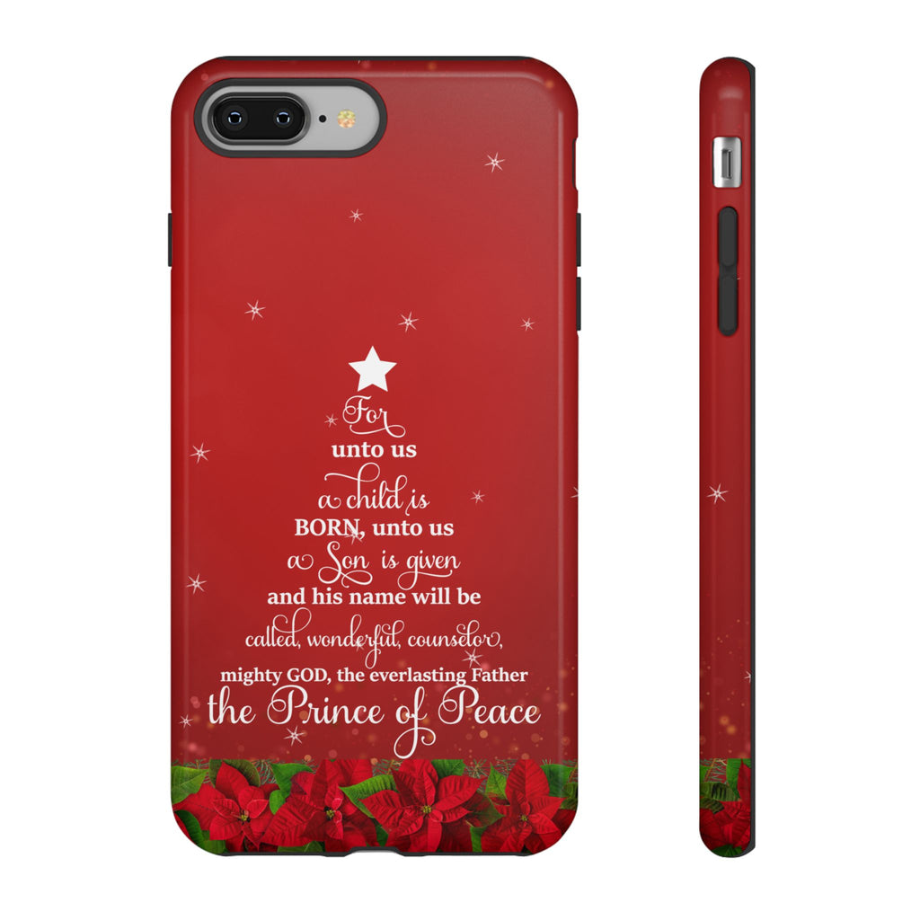 For Unto Us A Child Is Born Christian Christmas Phone Case