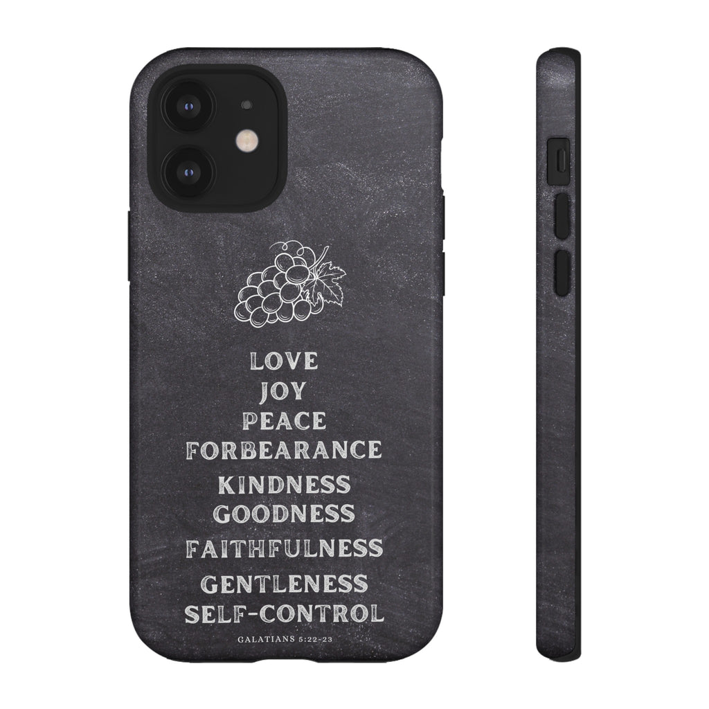 Fruit Of The Spirit Galatians 5:22-23 Christian Premium Chalkboard iPhone Samsung Galaxy Google Pixel Phone Case