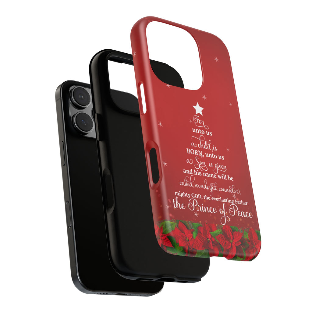 For Unto Us A Child Is Born Christian Christmas Phone Case