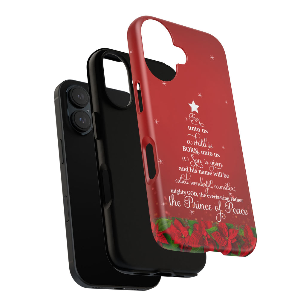 For Unto Us A Child Is Born Christian Christmas Phone Case