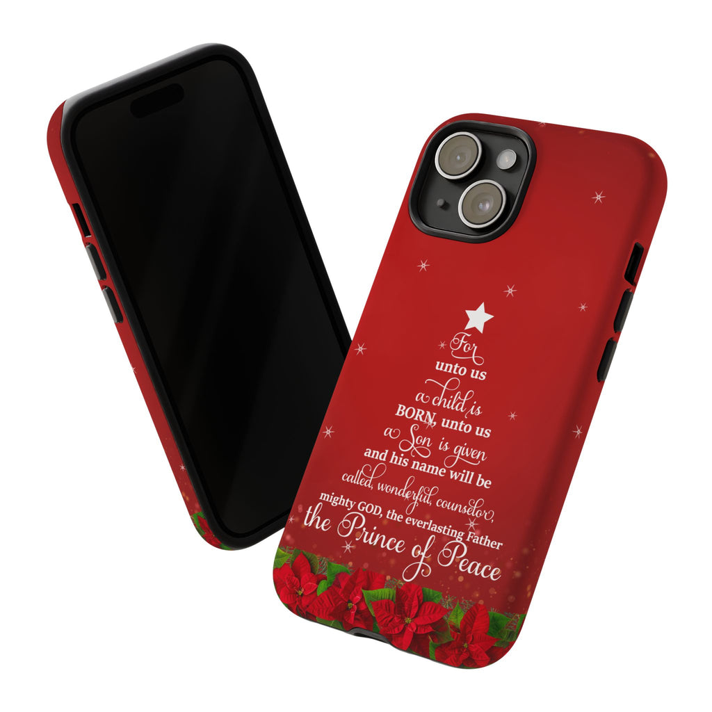 For Unto Us A Child Is Born Christian Christmas Phone Case