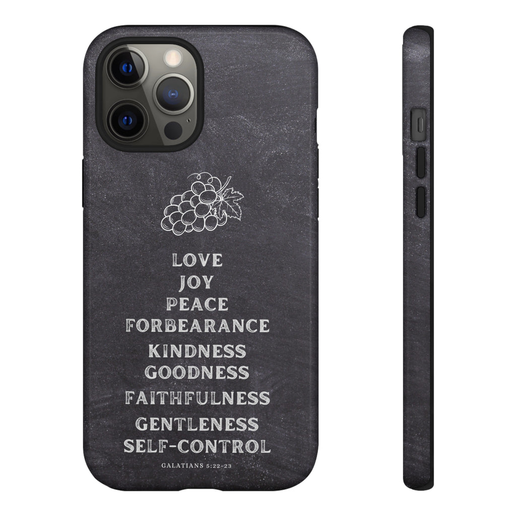 Fruit Of The Spirit Galatians 5:22-23 Christian Premium Chalkboard iPhone Samsung Galaxy Google Pixel Phone Case