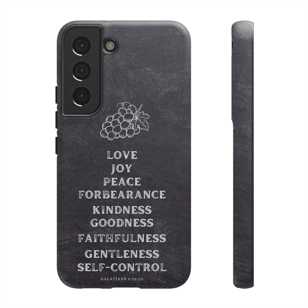 Fruit Of The Spirit Galatians 5:22-23 Christian Premium Chalkboard iPhone Samsung Galaxy Google Pixel Phone Case