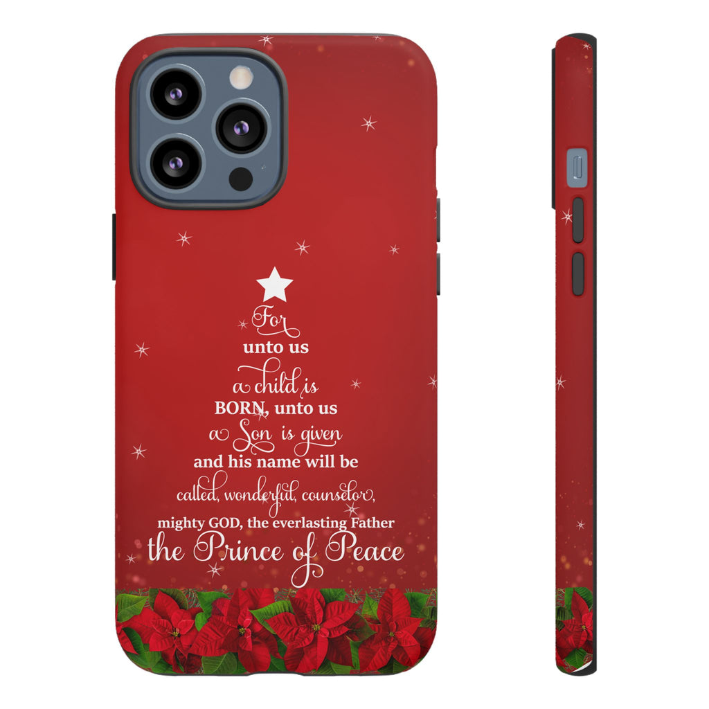 For Unto Us A Child Is Born Christian Christmas Phone Case