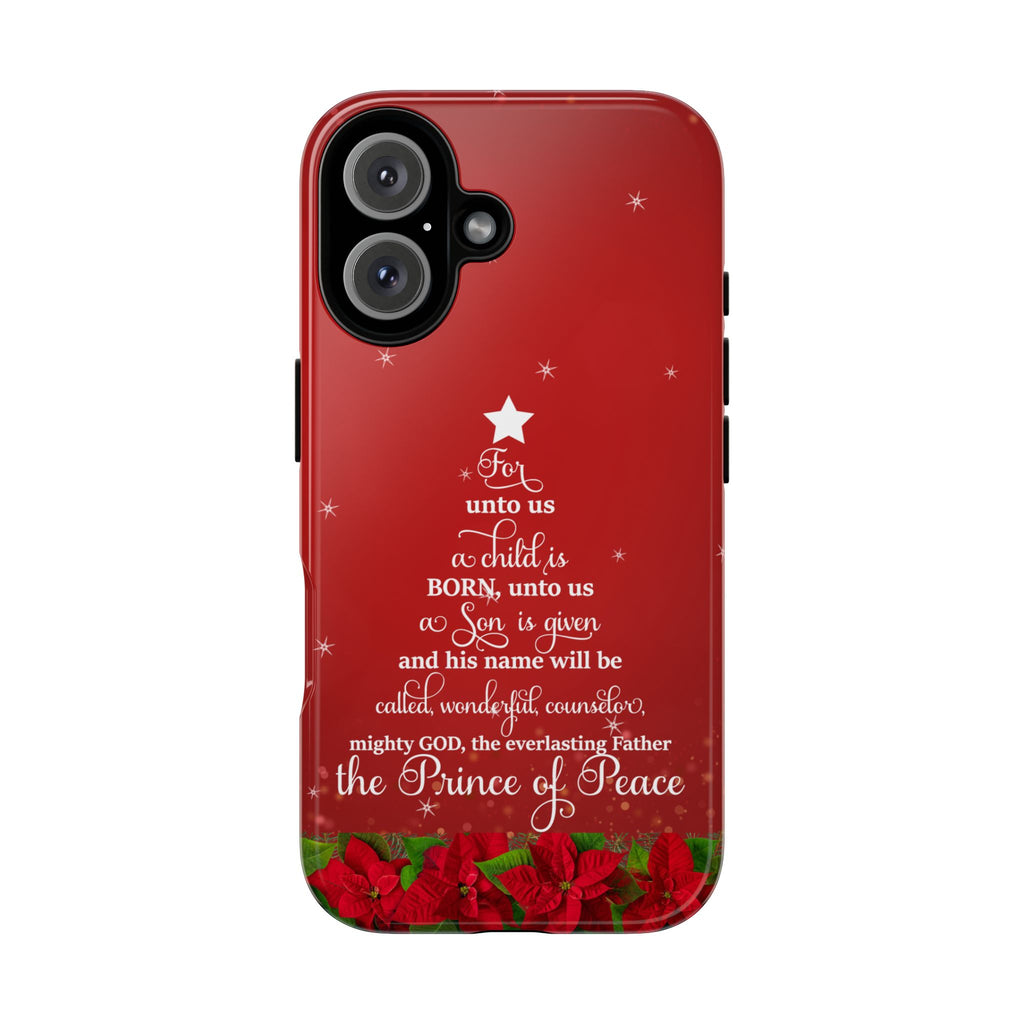 For Unto Us A Child Is Born Christian Christmas Phone Case