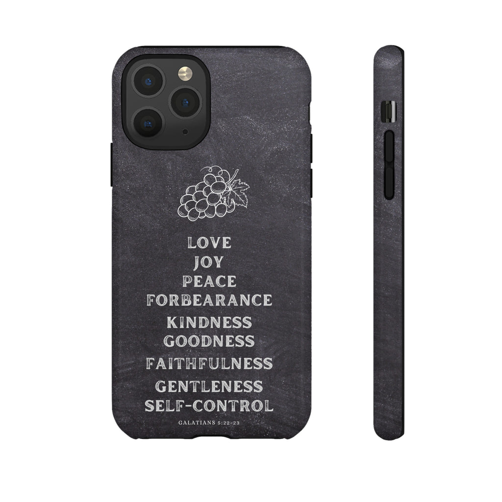 Fruit Of The Spirit Galatians 5:22-23 Christian Premium Chalkboard iPhone Samsung Galaxy Google Pixel Phone Case