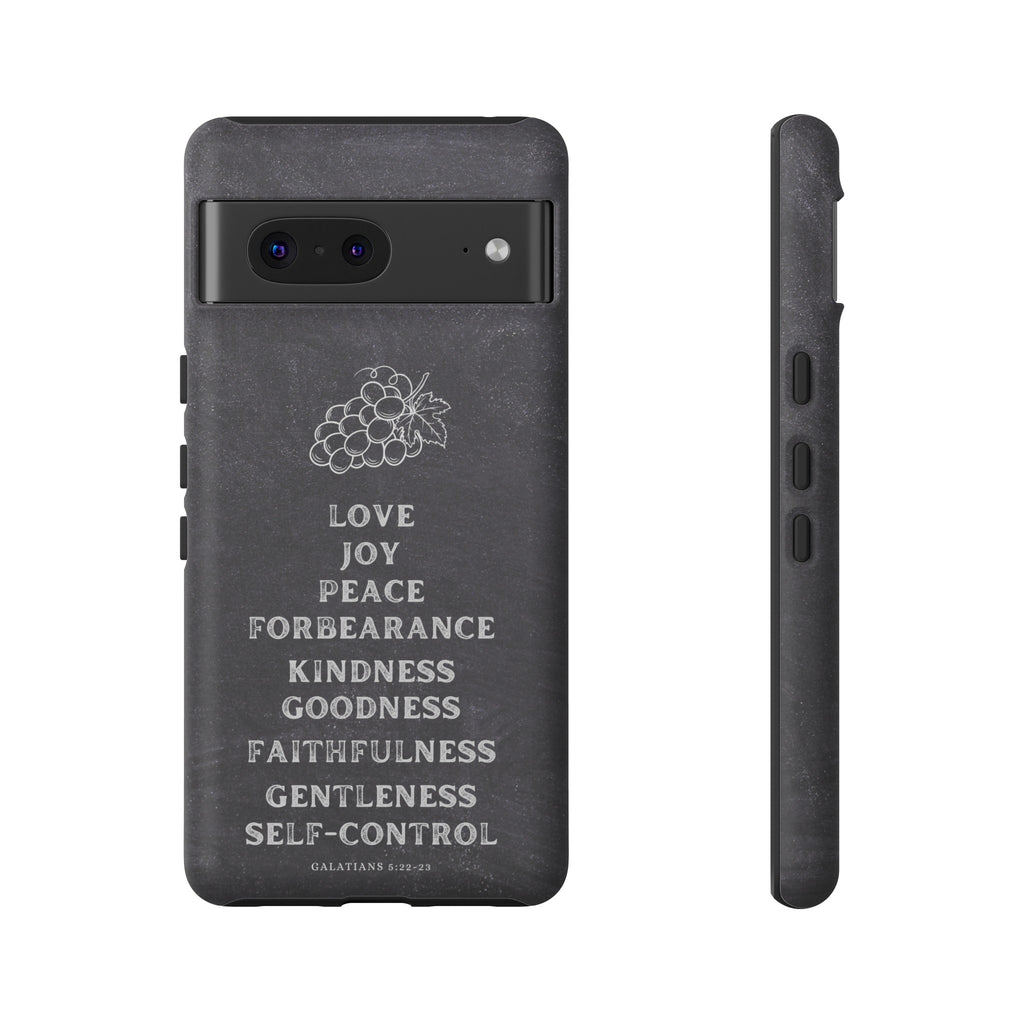 Fruit Of The Spirit Galatians 5:22-23 Christian Premium Chalkboard iPhone Samsung Galaxy Google Pixel Phone Case