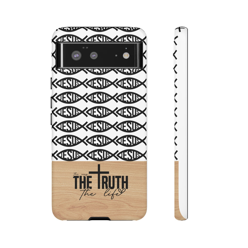 John 14:6 The Way The Truth The Life iPhone Samsung Galaxy Google Pixel Premium Christian Phone Case