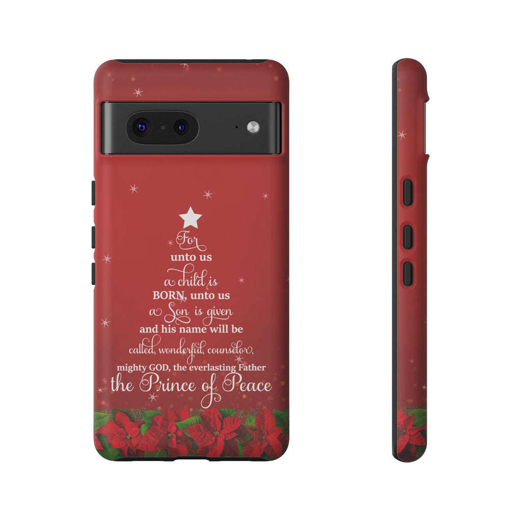 For Unto Us A Child Is Born Christian Christmas Phone Case