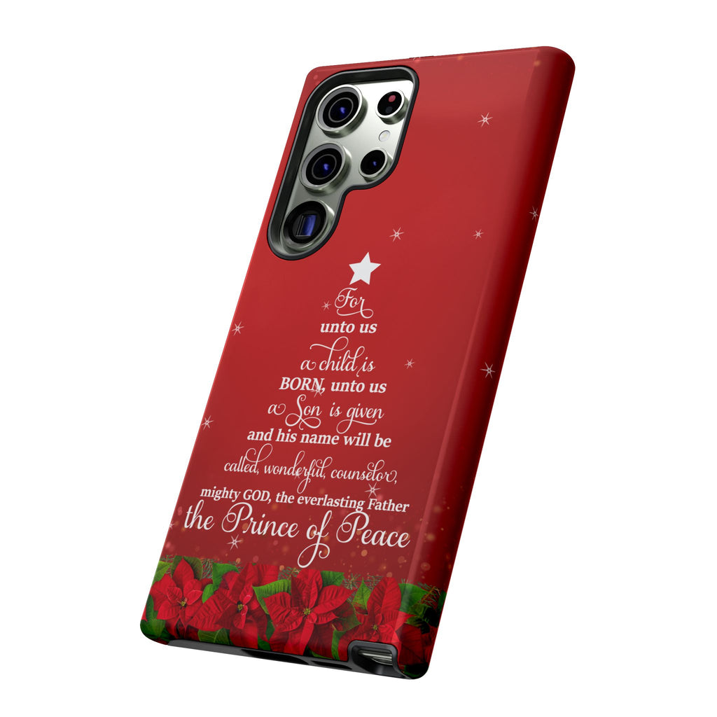 For Unto Us A Child Is Born Christian Christmas Phone Case