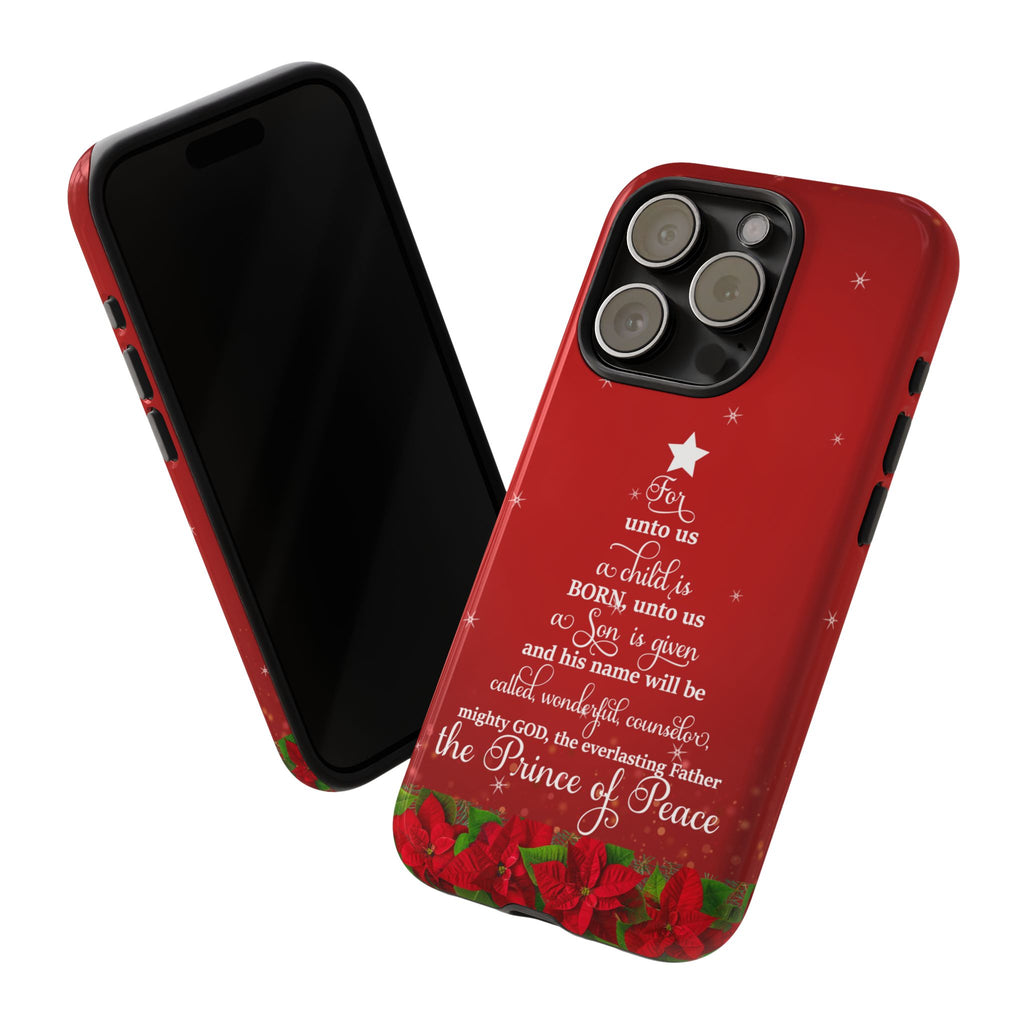 For Unto Us A Child Is Born Christian Christmas Phone Case