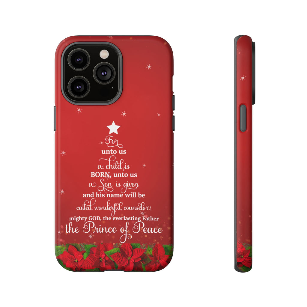 For Unto Us A Child Is Born Christian Christmas Phone Case