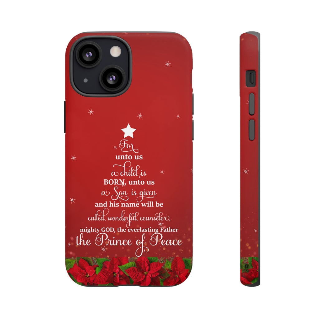 For Unto Us A Child Is Born Christian Christmas Phone Case