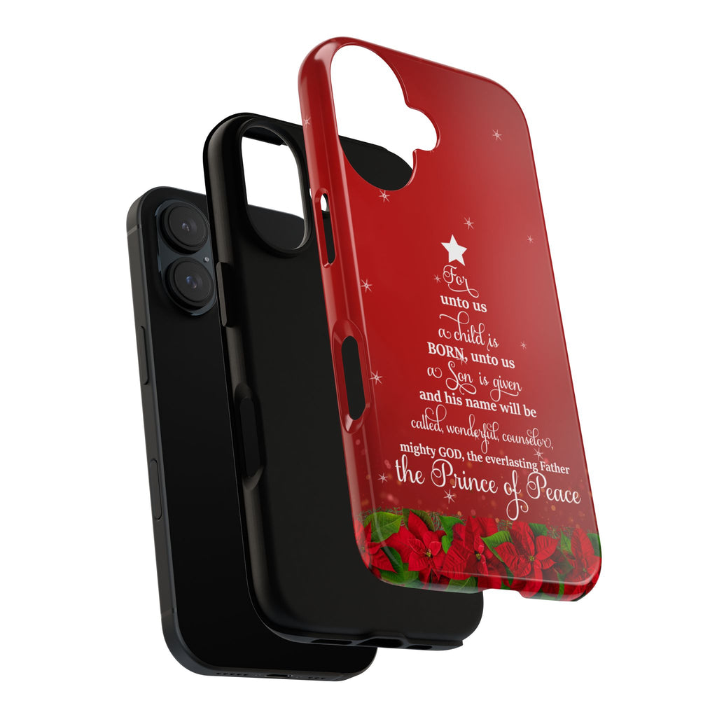 For Unto Us A Child Is Born Christian Christmas Phone Case