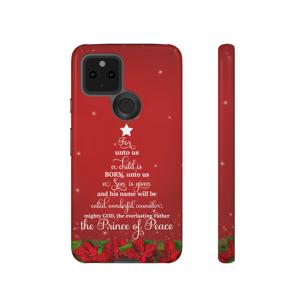 For Unto Us A Child Is Born Christian Christmas Phone Case