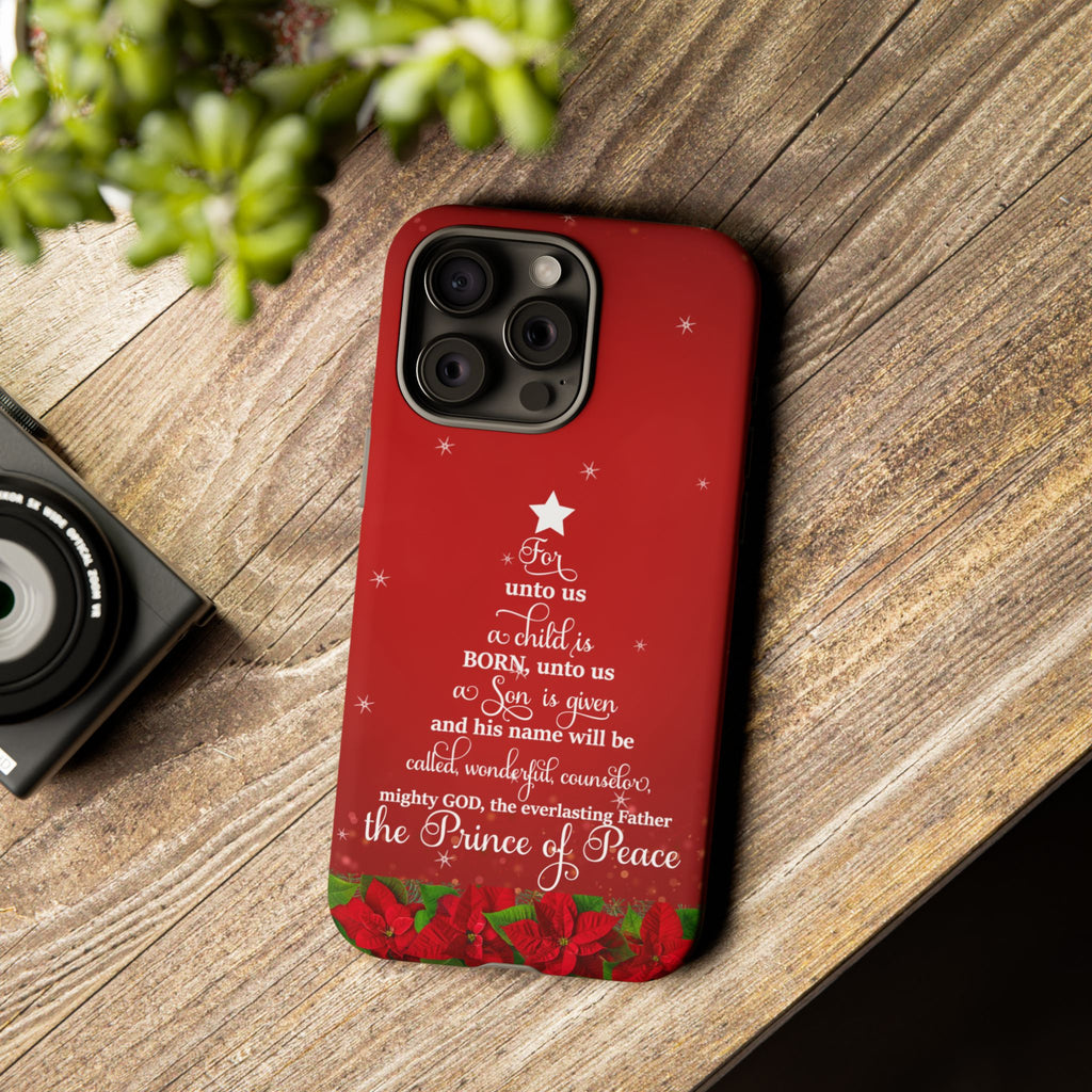 For Unto Us A Child Is Born Christian Christmas Phone Case