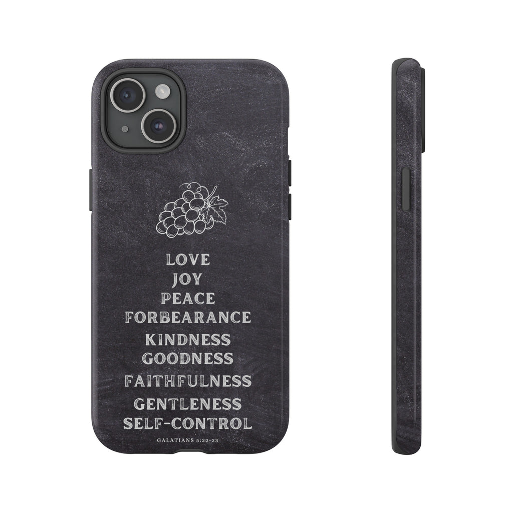 Fruit Of The Spirit Galatians 5:22-23 Christian Premium Chalkboard iPhone Samsung Galaxy Google Pixel Phone Case