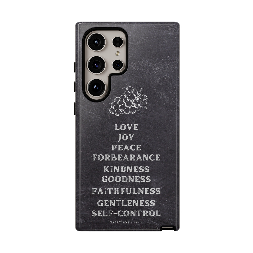 Fruit Of The Spirit Galatians 5:22-23 Christian Premium Chalkboard iPhone Samsung Galaxy Google Pixel Phone Case