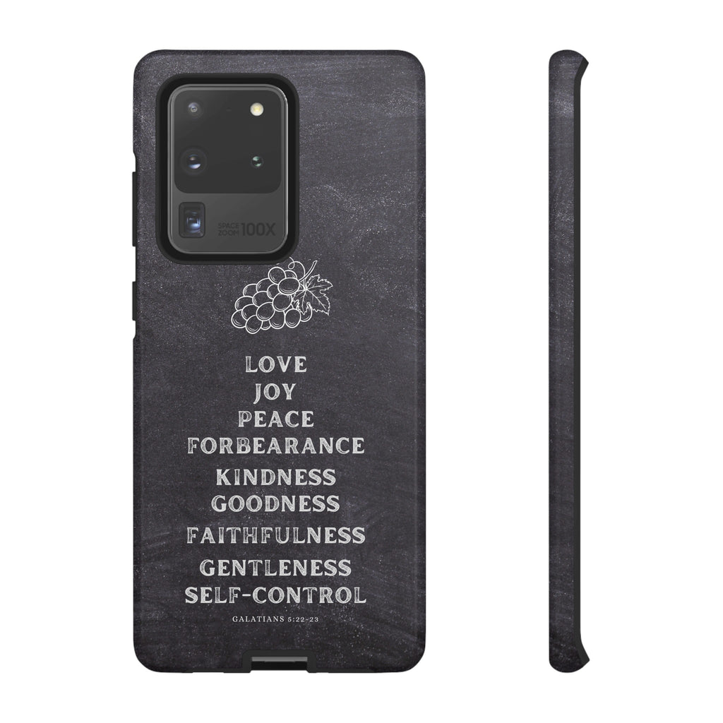 Fruit Of The Spirit Galatians 5:22-23 Christian Premium Chalkboard iPhone Samsung Galaxy Google Pixel Phone Case