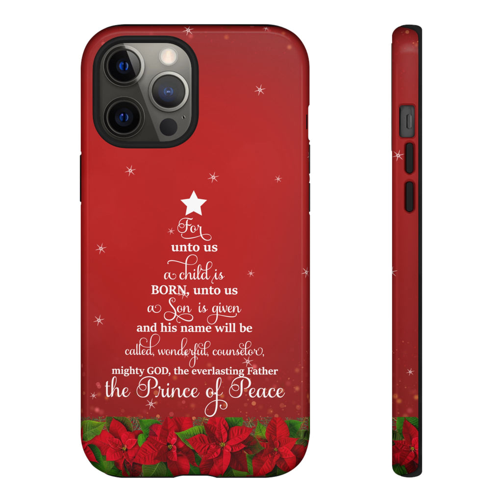 For Unto Us A Child Is Born Christian Christmas Phone Case