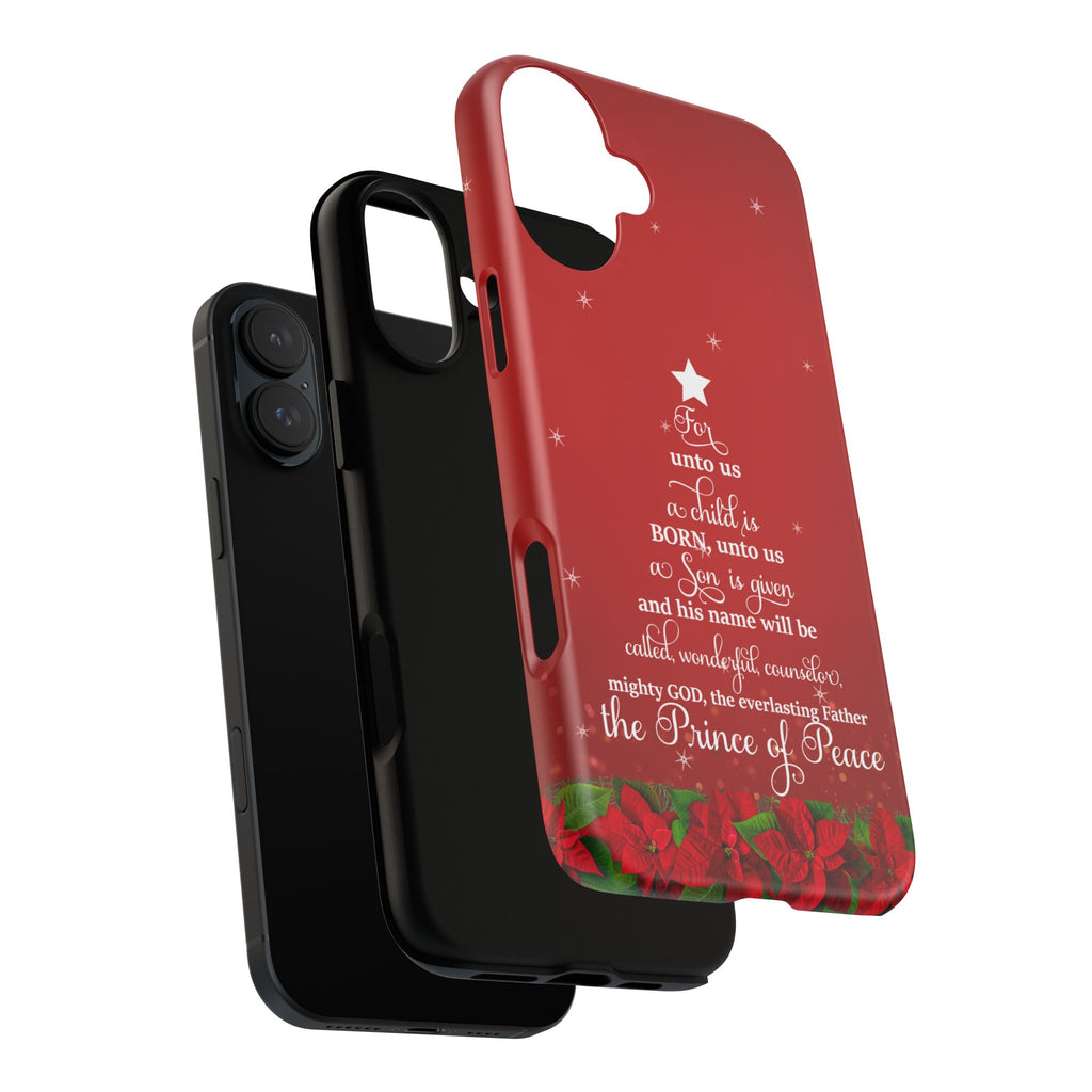 For Unto Us A Child Is Born Christian Christmas Phone Case