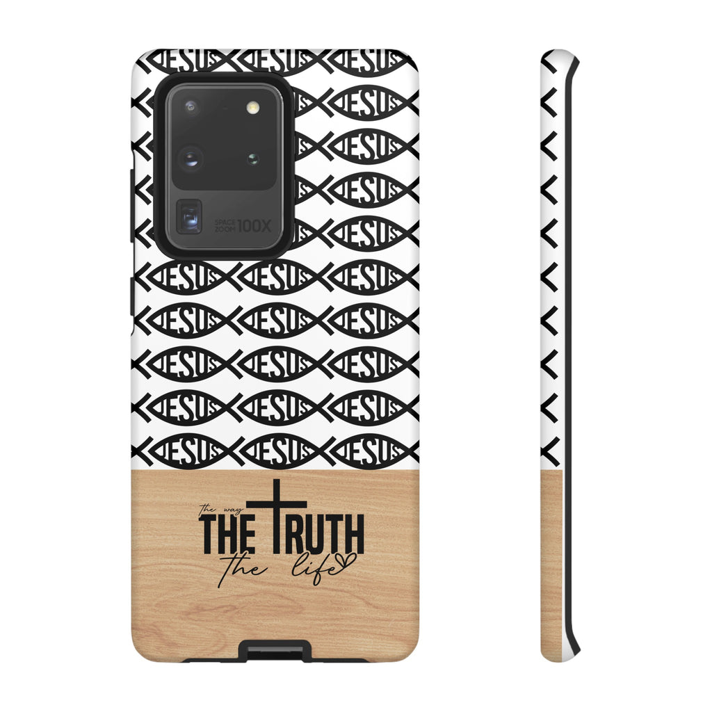 John 14:6 The Way The Truth The Life iPhone Samsung Galaxy Google Pixel Premium Christian Phone Case