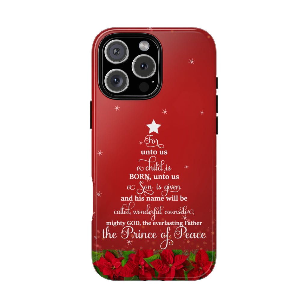 For Unto Us A Child Is Born Christian Christmas Phone Case