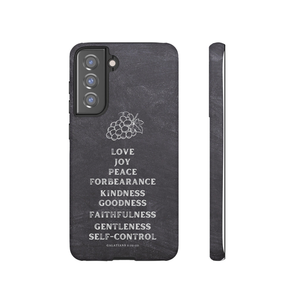 Fruit Of The Spirit Galatians 5:22-23 Christian Premium Chalkboard iPhone Samsung Galaxy Google Pixel Phone Case