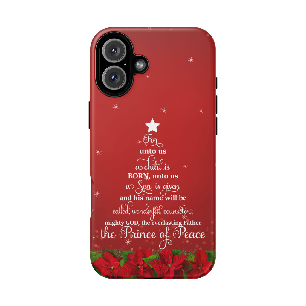 For Unto Us A Child Is Born Christian Christmas Phone Case